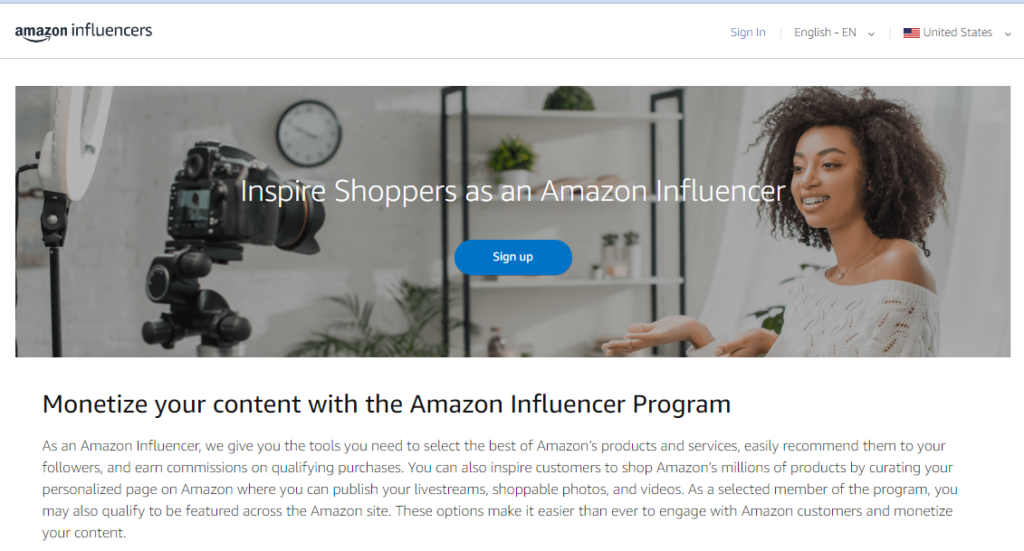 Amazon Influencer Program