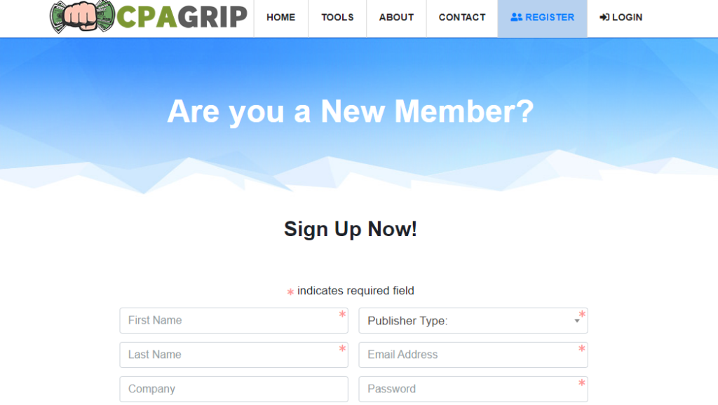 sign up CPA grip